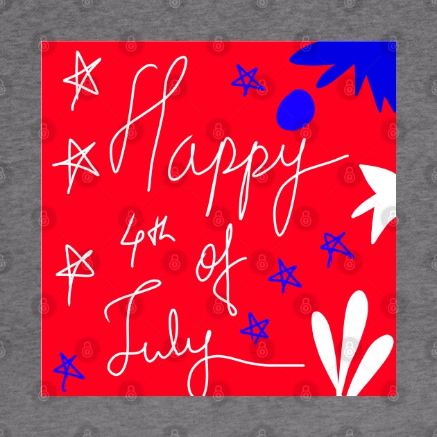 happy red 4th july design by Artistic_st